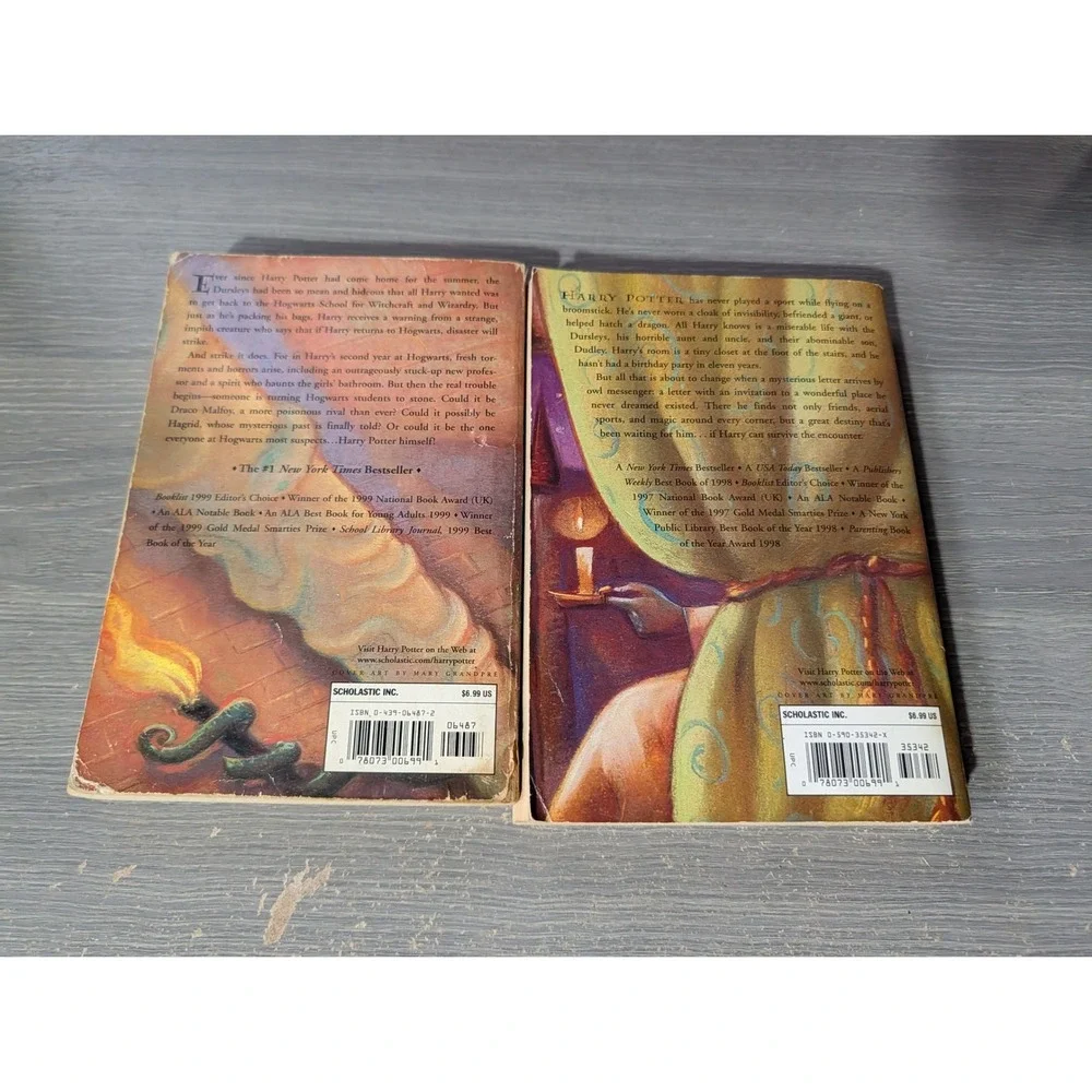 Harry Potter Books 1 & 2 Sorcerers Stone Chamber of Secrets JK Rowling